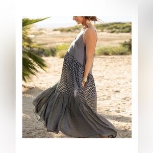 Hatch Maternity The Aida Floral Maxi Tiered Adjustable Maternity Dress